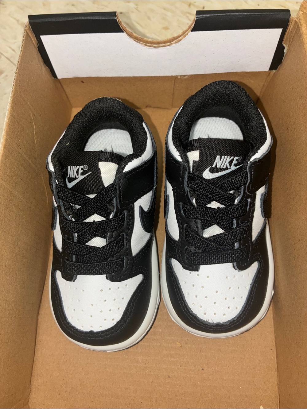 Brand new Nike Black and White baby Low-Top Sneakers